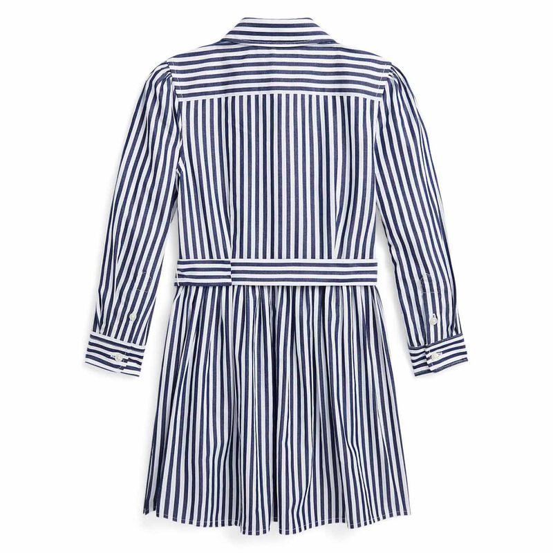 Ralph Lauren Striped Belted Cotton Poplin Shirtdress 2-6 image number 1
